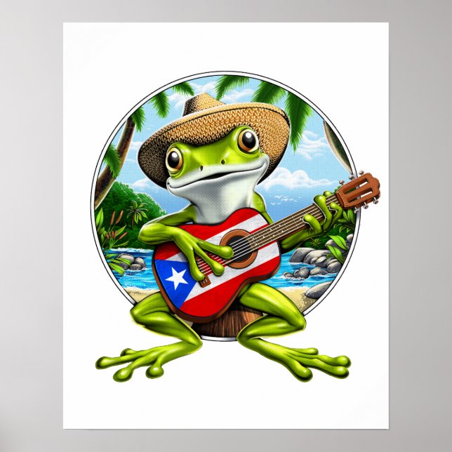 Póster Rana coqui de Puerto Rico (Frente)