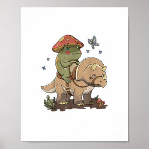 Póster Rana Cottagecore Estética Hongo Lindo Goblinco