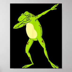 Póster Rana Dabbing Para Niños-niños &amp; Niñas Animales