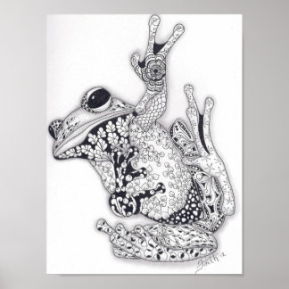 Póster Rana de árbol de tamaño completo