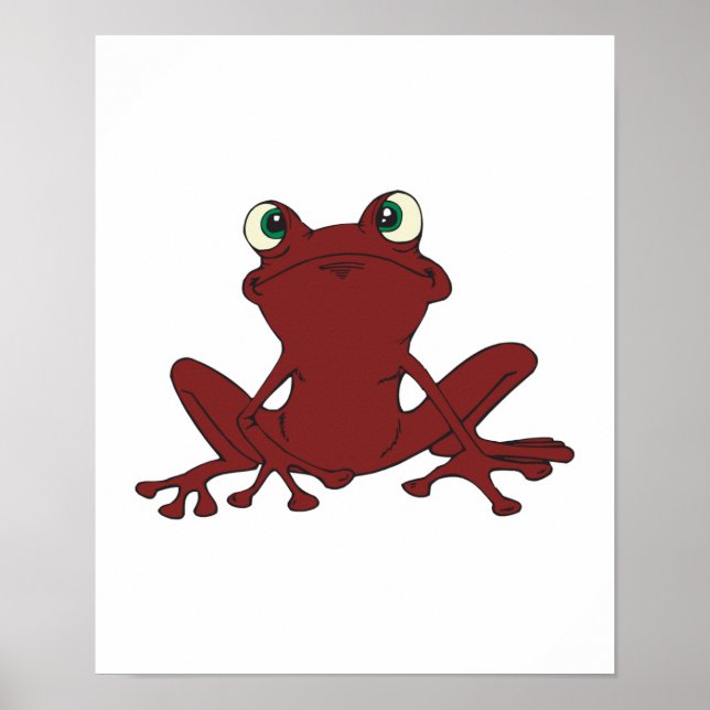 Póster rana de árbol lindo (Frente)
