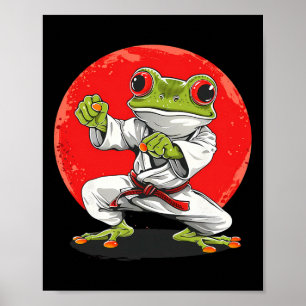 Póster Rana de Karate Artes Marciales Judo Sapo Rana Kung