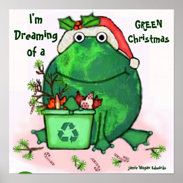 Póster Rana de Navidades respetuosos con el medio ambient (Frente)