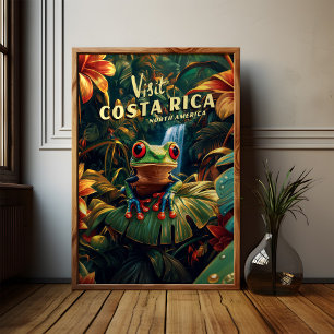 Póster Rana De Ojos Rojos De Costa Rica Viaje