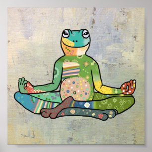 Póster Rana de yoga