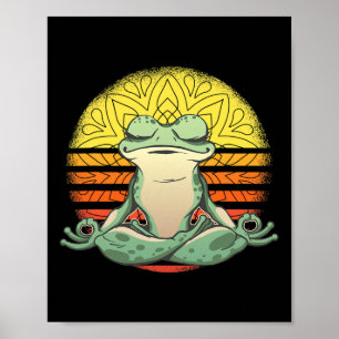 Póster Rana de yoga meditación deporte
