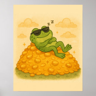 Póster Rana durmiendo en Gold Hill