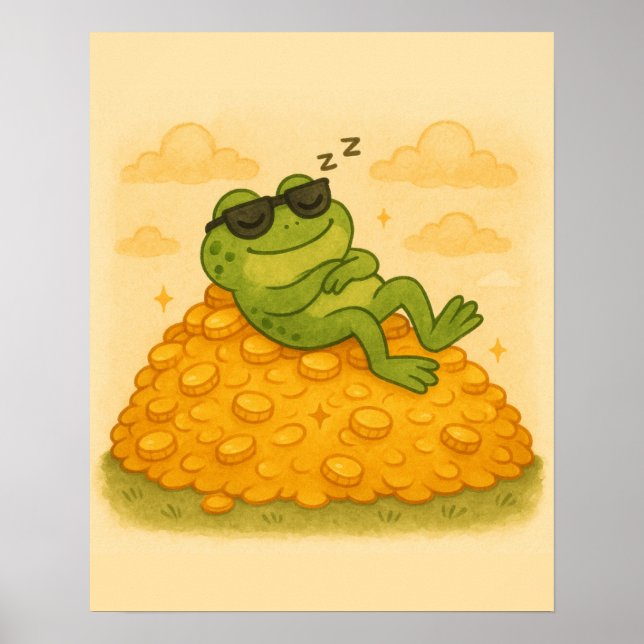 Póster Rana durmiendo en Gold Hill (Frente)