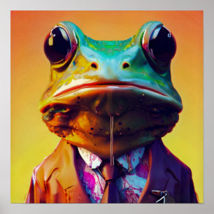 Póster Rana en un traje