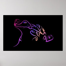 Póster Rana estilizada