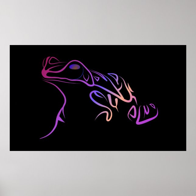 Póster Rana estilizada (Frente)