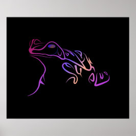 Póster Rana estilizada