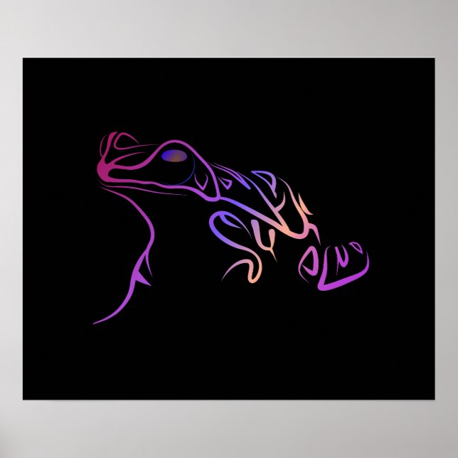 Póster Rana estilizada (Frente)