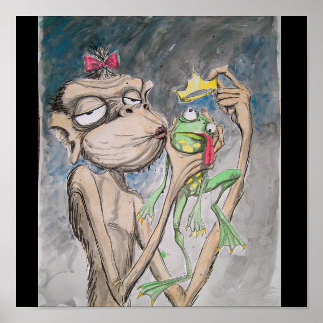 Póster Rana fea de mono feo (Frente)