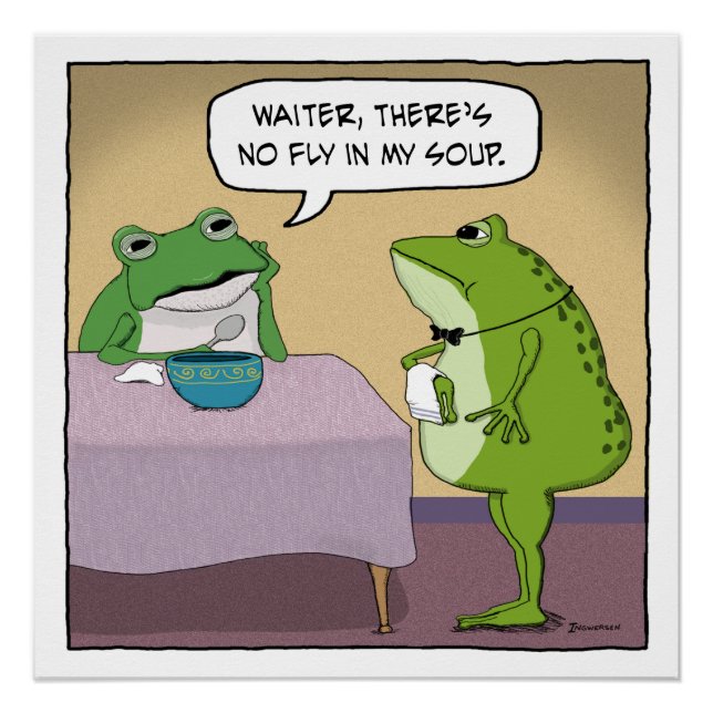 Póster Rana Graciosa Se Queja De No Volar En Mi Sopa (Anverso)
