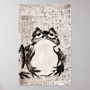 Póster Rana japonesa (finales del siglo XVIII-XIX)