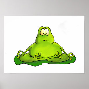 Póster Rana Meditating gorda