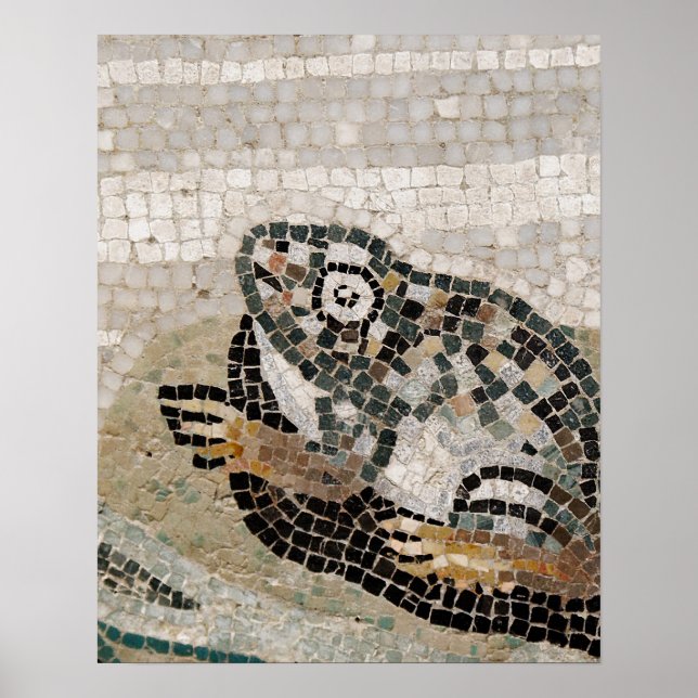 Póster Rana, mosaico del Nilo, de la Casa del Fauno (Frente)