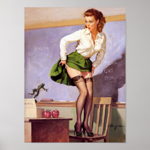 Póster Rana para el Pin del profesor para arriba