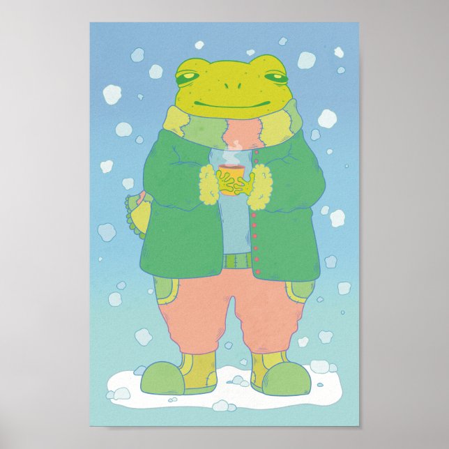 Póster Rana Pequeña Acogedora (Frente)
