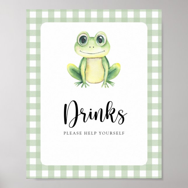 Póster Rana pequeña - Las bebidas te ayudan (Frente)