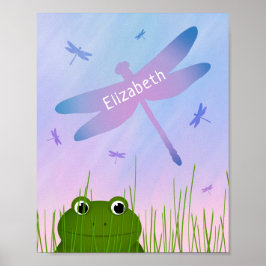 Póster Rana personalizado mirando a través de chicas de l