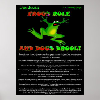 Póster Rana Poster de Desiderata