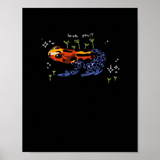 Póster Rana que te ama estilo clásico simple (Frente)
