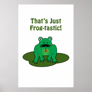 Póster Rana verde personalizado que sólo es sapo-tártico