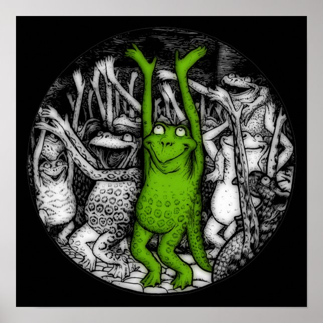 Póster Ranas alentadoras (Frente)