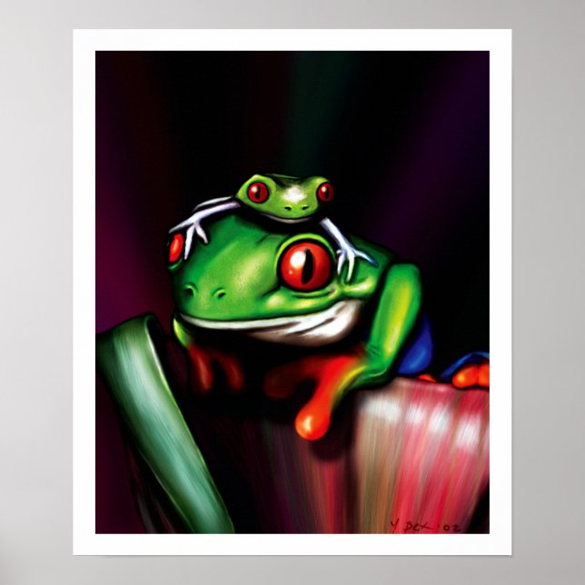 Póster Ranas De Árbol Ojo Rojo (Frente)