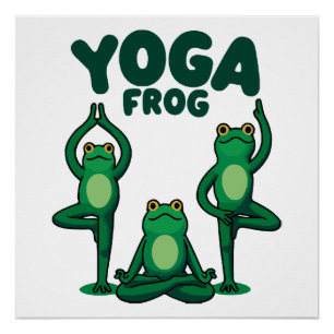 Póster Ranas de yoga