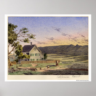 Póster Ranch californiano