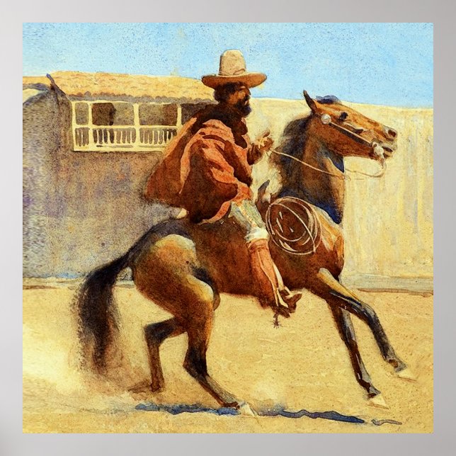 Póster Ranchero de la vieja California de Maynard Dixon (Frente)