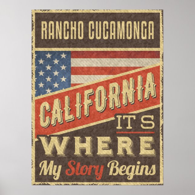 Póster Rancho Cucamonga California (Frente)