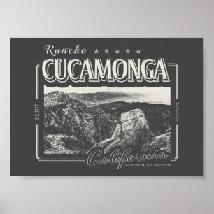 PÓSTER RANCHO CUCAMONGA CALIFORNIA - PUNTO CUCAMONGA