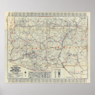 Póster Rand McNally Official 1925 Auto Trails