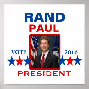 Póster Rand Paul para el presidente en 2016