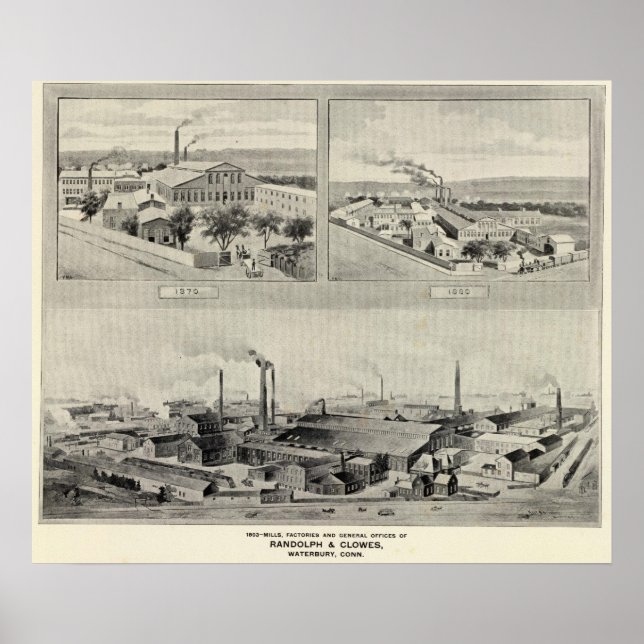Póster Randolph & Clowes, Waterbury (Frente)