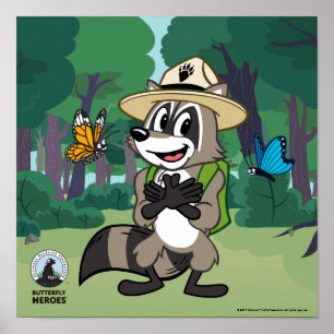 Póster Ranger Rick   Héroe de mariposa - Rótulo de maripo
