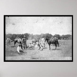 Póster Rangers de Texas en el campamento