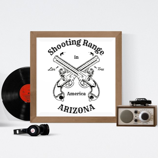 Póster Rango de disparo Logotipo de arma de fuego Arizona (Subido por el creador)
