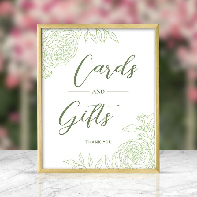 Póster Ranunculus Line Art Gifts & Cards Rótulo (Subido por el creador)