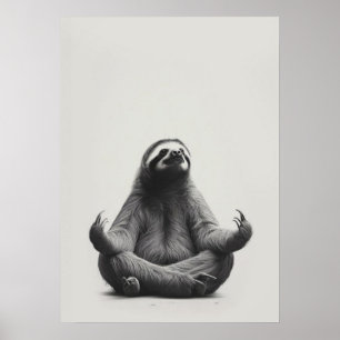Póster Ranura de mediación en posición de Lotus