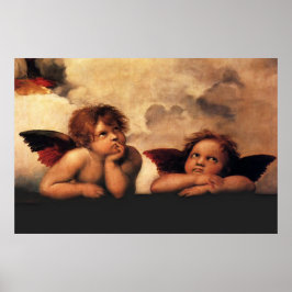 Póster Raphael Cherubs Sistine Madonna 2 ángeles