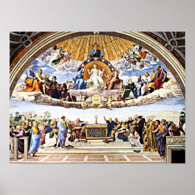 Póster Raphael - Disputation of the Holy Sacrament (Frente)
