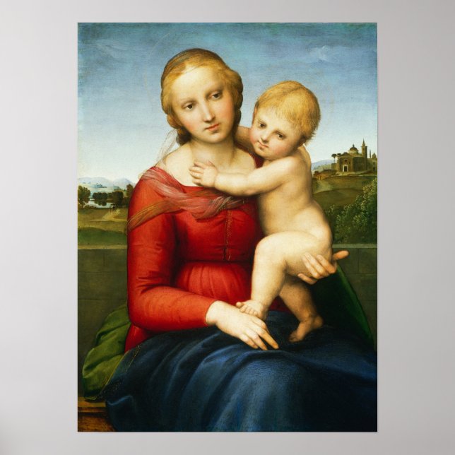 Póster Raphael - La pequeña Madonna Cowper (Frente)