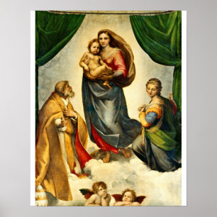 Póster Raphael - La Virgen Madonna