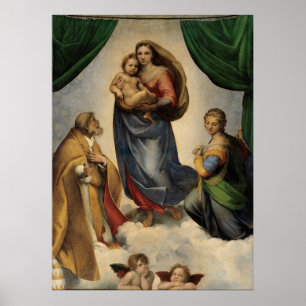 Póster Raphael - La Virgen Madonna