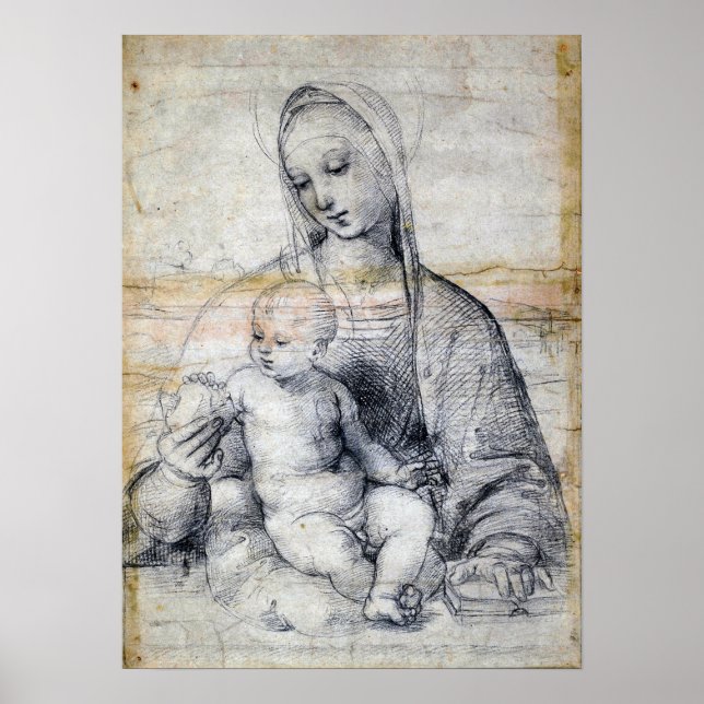 Póster Raphael - Madonna de la Granada 1504 (Frente)